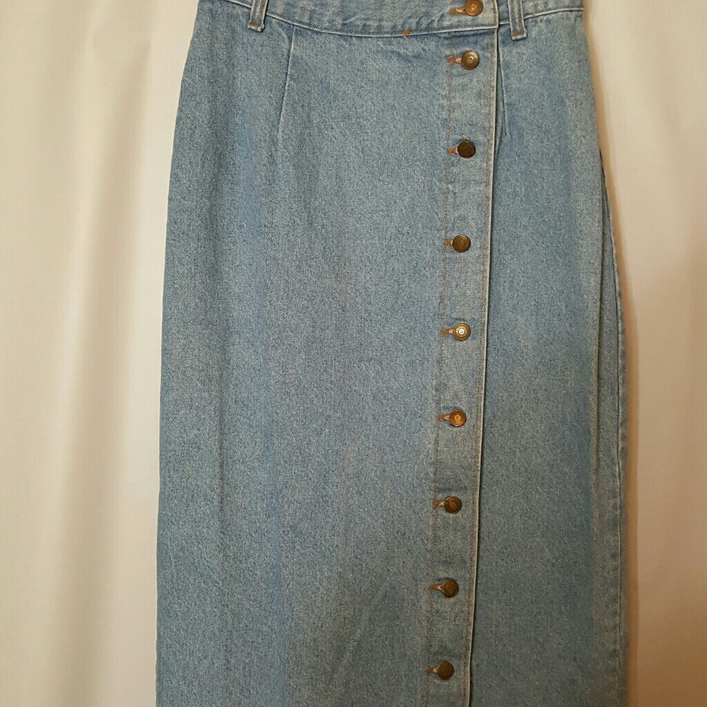 Vintage 80s Vivaldi Light Denim Skirt size 10